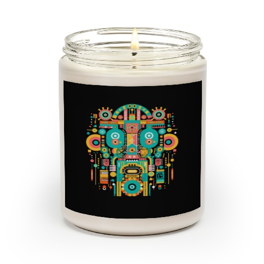 Maya God Mayan Mythology Itzamna Mask Art Scented Candles