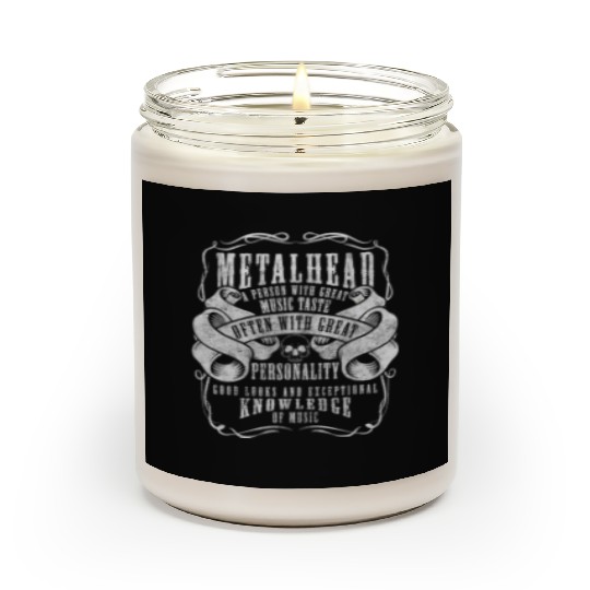 Metal Hard Rock Skull Heavy Scented Candles