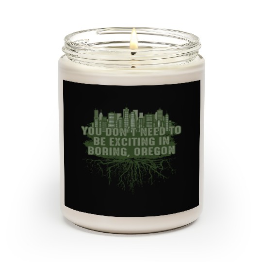 Dont Need to Be Exciting in Boring Oregon Pun Wisc Scented Candles