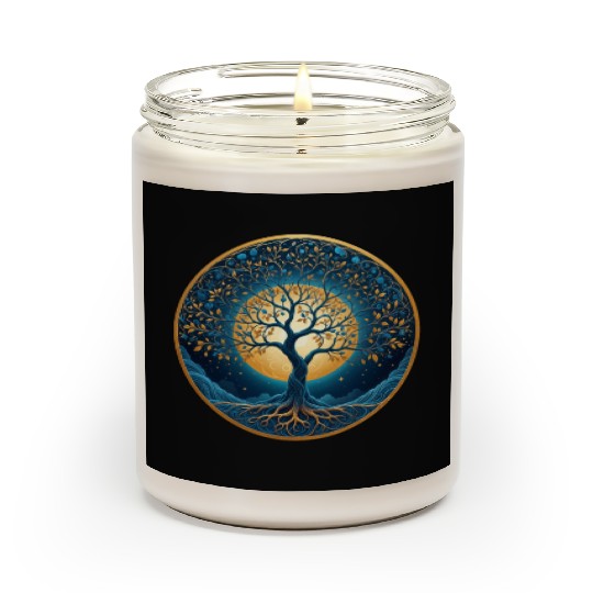 Irish Nordic Celtic Tree of Life Yggdrasil Scented Candles