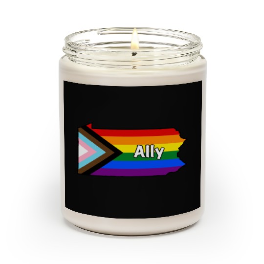 Pennsylvania Pride Ally Progress Flag Scented Candles