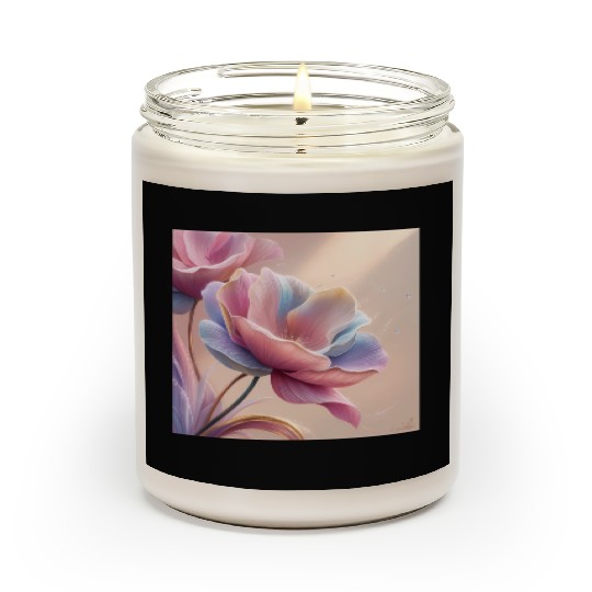 modern colorful flower Scented Candles