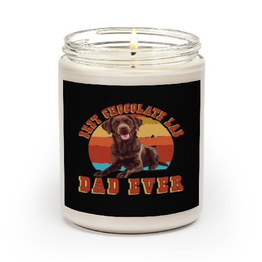 Brown Labrador BEST CHOCOLATE LAB DAD EVER Men Scented Candles