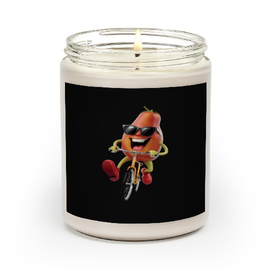 Papaya Cycling On Bike Realistic Scented Candles