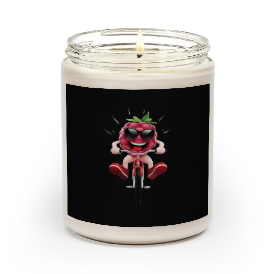 Raspberry Cycling On Bike Realistic Scented Candles