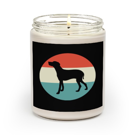 Retro Weimaraner Dog Silhouette Scented Candles