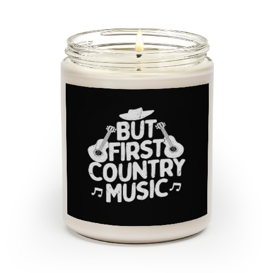 But First Country Music Cowboy Western Scented Candles