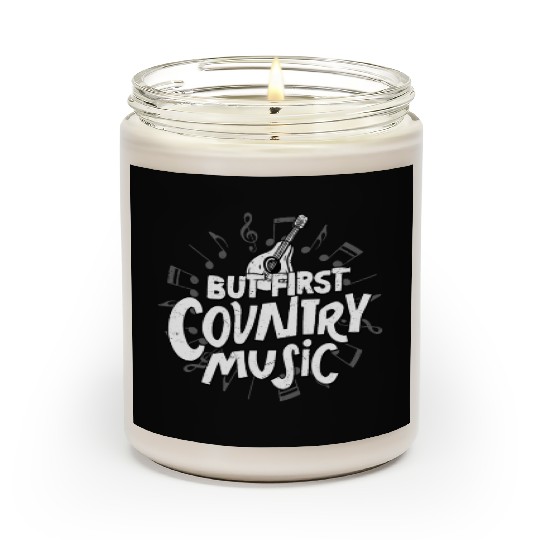 But First Country Music Western Cowboy Scented Candles
