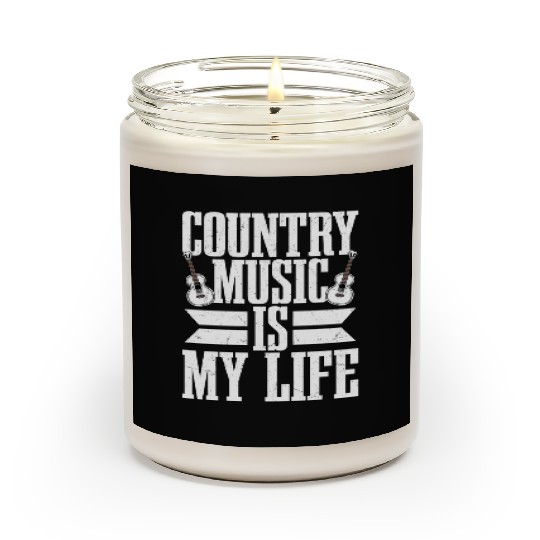 Country Music is My Life Western Cowboy Scented Candles