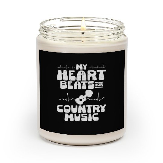 My Heart Beats for Country Music Western Cowboy Scented Candles