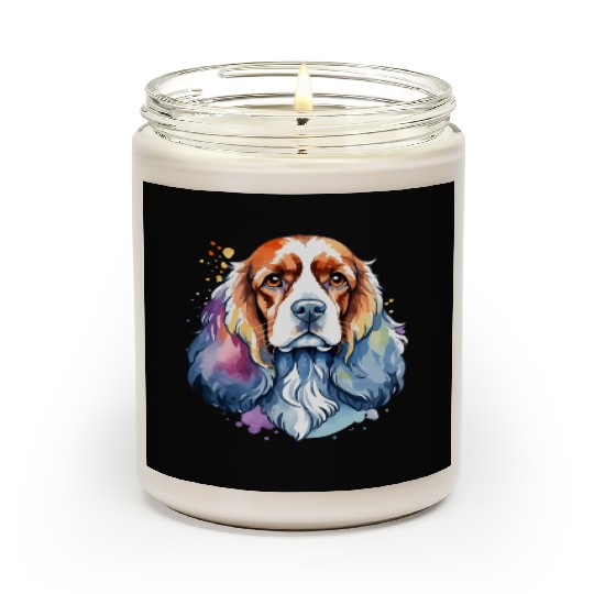 American Cocker Spaniel Watercolor Scented Candles