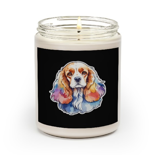 American Cocker Spaniel Watercolor Scented Candles