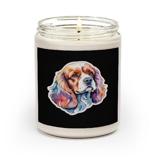 American Cocker Spaniel Watercolor Scented Candles