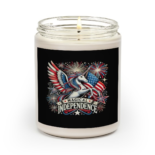 Star-Spangled Unicorn with American Pride and Scented Candles