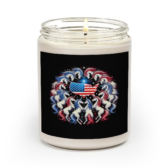 Star-Spangled Unicorn with American Pride and Scented Candles