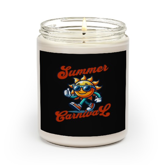 Sun Mascot Character Summer Scented Candles