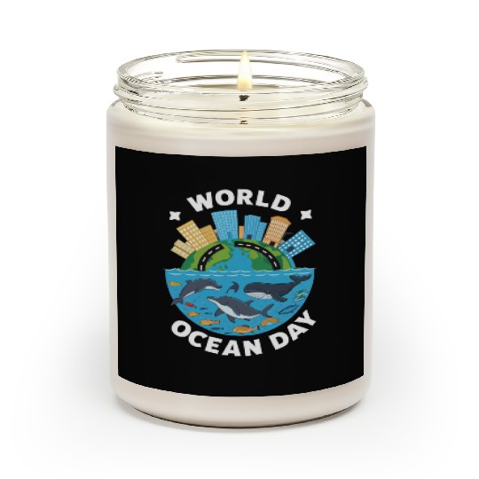 world ocean day Scented Candles