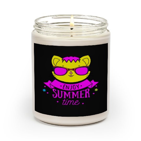 Enjoy Summer Time - Cool Cat Scented Candles
