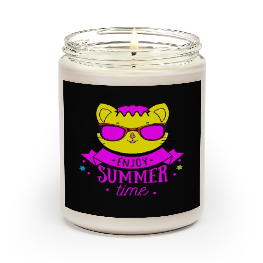 Enjoy Summer Time - Cool Cat Scented Candles