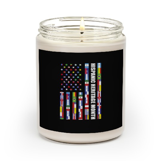 Hispanic Heritage month USA Flag all Countries Scented Candles