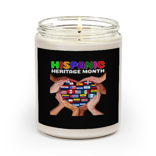 Hispanic Heritage Month All Countries Heart Hands Scented Candles