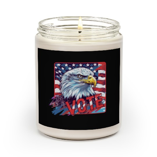 Unique Eagle American Flag Vote US Election 2024 Scented Candles