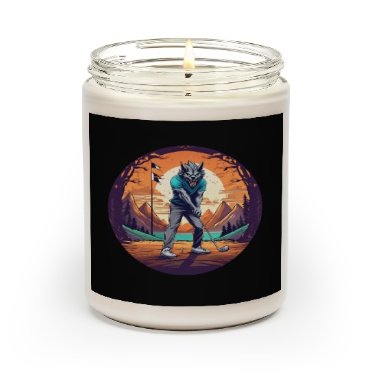 Scary Halloween Party Costume Werewolf Golf Scented Candles