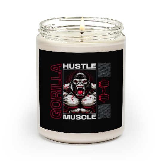 angry gorilla at the gym Scented Candles