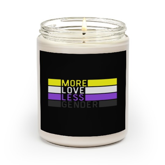 Non Binary Pride NB More Love Less Gender LGBTQ Scented Candles