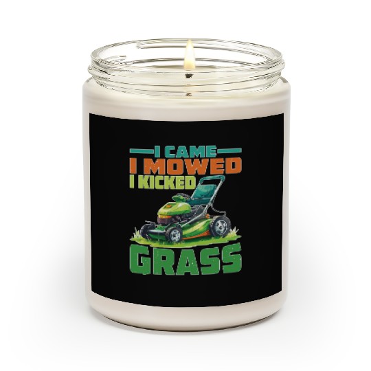I Came I Mowed I Kicked Grass 2 Scented Candles