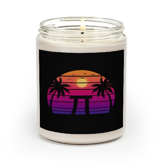 Born on Pi Day Math Equations Sunset Gift Scented Candles