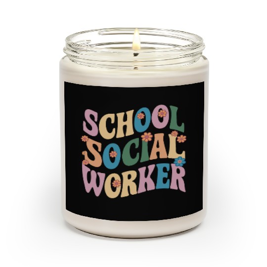 School Social Worker Floral Retro Vibes Scented Candles