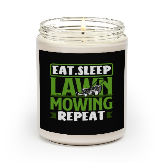 Eating Sleeping Lawn Mowing Landscaper Gardener Scented Candles