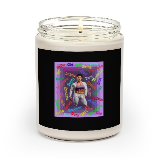 Multi language gym design Scented Candles