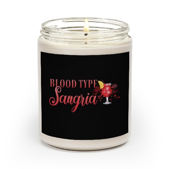 Cocktail Bartender Blood Type Sangria Scented Candles