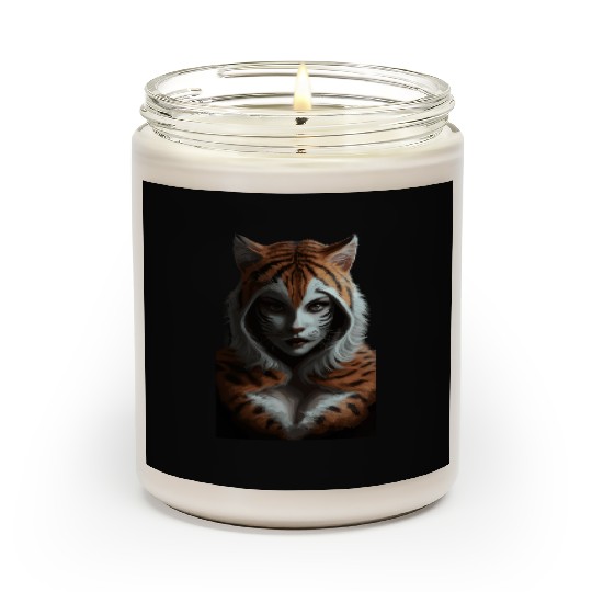 Fierce Jungle Tiger Spirit Fantasy Artwork Scented Candles