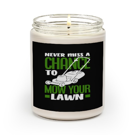 Landscaper Gardener Lawn Mowing Saying Scented Candles