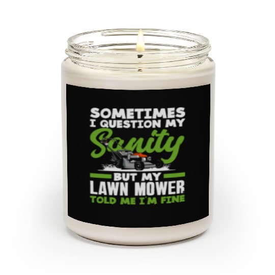 Landscaper Gardener Sanity Lawn Mower Scented Candles