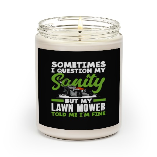 Landscaper Gardener Sanity Lawn Mower Scented Candles