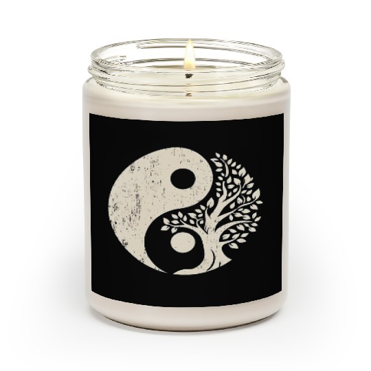 Nature's Balance: Yin Yang Tree of Life Scented Candles