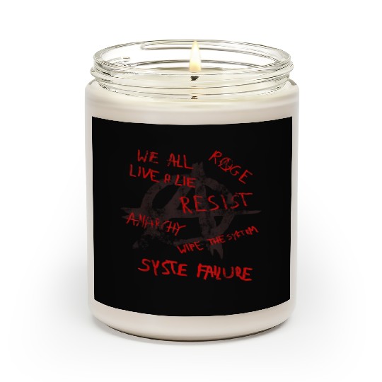 Anarchy Anarchist Merch Peaceful Anarchism Scented Candles