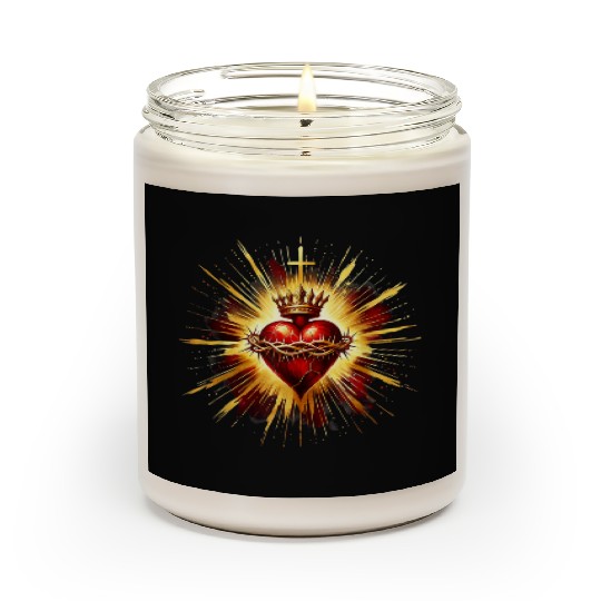 Sacred Heart Jesus Catholic Devotion Scented Candles