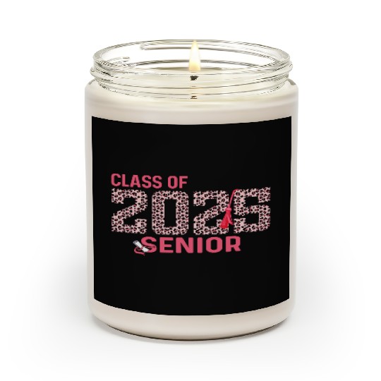 Class of 2025 Senior Leopard Print Graduation 2025 Scented Candles