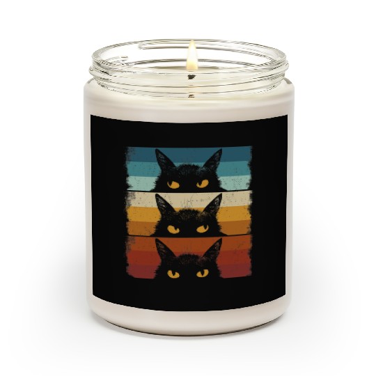 Cat Lover Grumpy Black Kitten Cat Mom Cat Dad Scented Candles