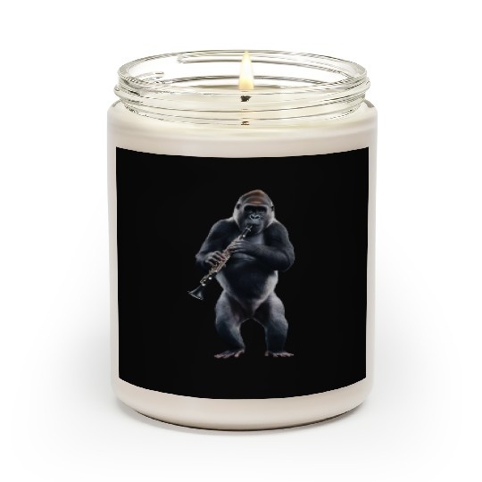 Gorilla Playing Clarinet Realistic Scented Candles