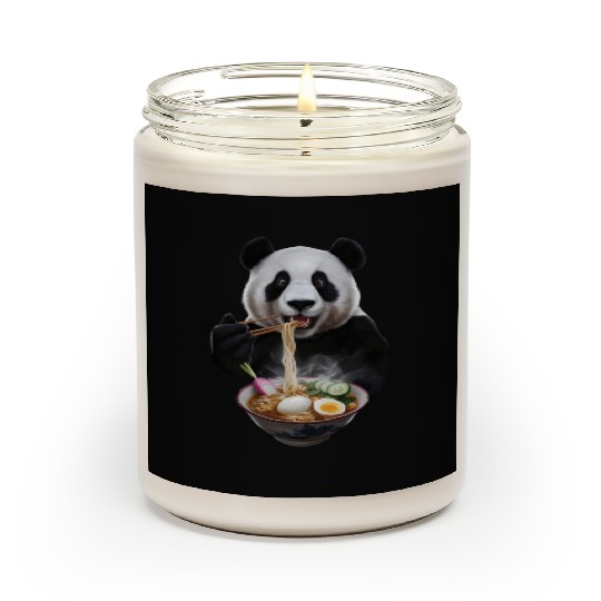 Panda Eating Ramen Realistic Scented Candles