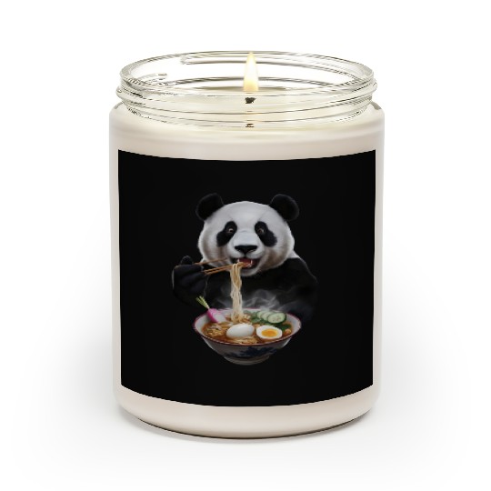 Panda Eating Ramen Realistic Scented Candles