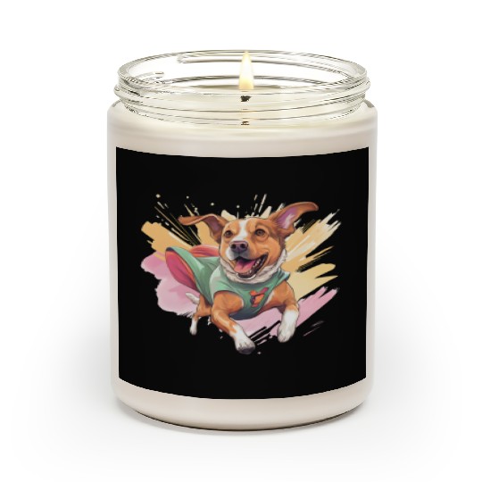 Superhero Mutt Dog Mutt Lover Scented Candles