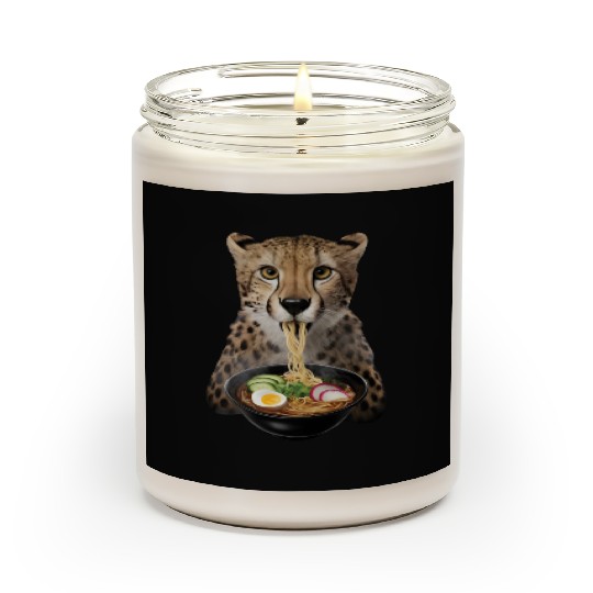 Cheetah Eating Ramen Realistic Scented Candles