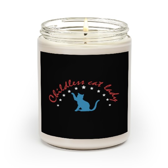 Vintage And Retro Funny Childless Cat Lady Scented Candles